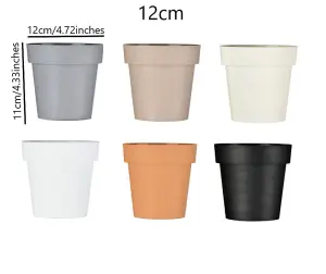 Plant Pots Flower Planter Matt Plastic Pot Classic Deco Pot Terracotta Matt 12cm