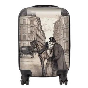 Victorian Lovers On A London Street Suitcase - Small