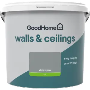 GoodHome Walls & ceilings Delaware Silk Emulsion paint, 5L