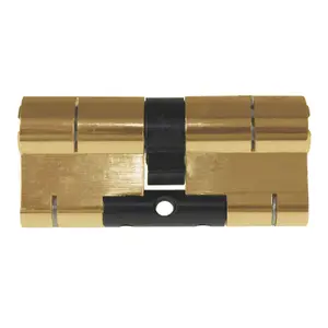 Yale Superior Anti-Snap Euro Cylinder - 40/60 (100mm), Polished Brass (with 5 keys)