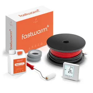 Fastwarm 150W Electric Underfloor Heating Cable Kit - 0.9m - Digital Thermostat