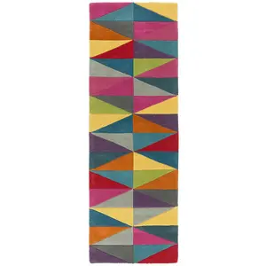 Funk Triangles Rug Multi Colour Rug 140x200cm for the Living Room