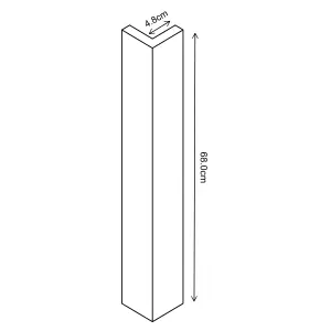 Ethos Matt indigo Standard Corner post, (W)48mm (L)680mm, Pack of 2