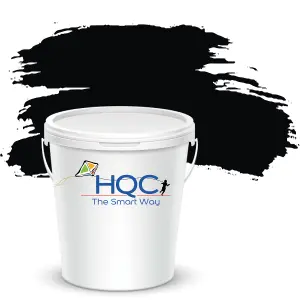 HQC Fence Paint Black Matt Smooth Emulsion Garden Paint 2.5L