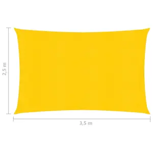 Berkfield Sunshade Sail 160 g/m2 Yellow 2.5x3.5 m HDPE