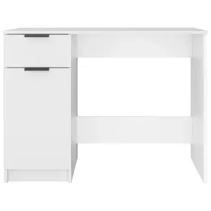 Berkfield Desk White 100x50x75 cm Engineered Wood