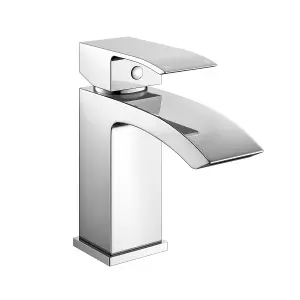 Nes Home Arke Contemporary Basin Sink Chrome Mono Mixer Tap with free Waste