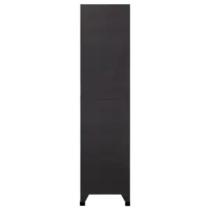 Berkfield Locker Cabinet Anthracite and Red 90x40x180 cm Steel