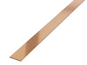 ILCOM decorative profile I 28mm x 2440mm x 0.65mm Copper Brushed Stainless Steel