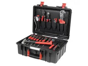 Wiha L Mechanic Basic Tool Set - 38 Piece Complete Toolkit with Case for Professionals