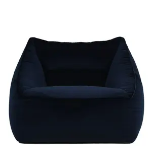 icon Natalia Velvet Armchair Bean Bag Midnight Blue Giant Bean Bag Chair