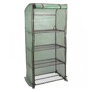 Gro-Zone Mini Greenhouse with 4 Shelves - Germinate Seeds, Propagate Plants & Grow Exotic Fruit & Veg - H170 x W80 x D50cm