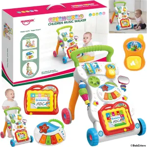 2 in 1 Baby Walker & Table Musical Walker Pull & Twist Toys My First Walker Baby Walker