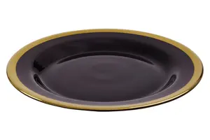 Maison by Premier Ida 21cm Black Glass Side Plate