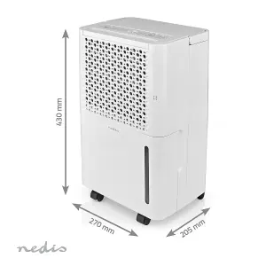 Dehumidifier with Automatic, Dry Laundry and Ventilation Function, 10L/Day, 24Hr Timer, 100m3/h