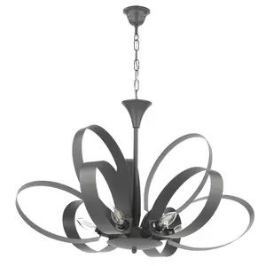 Luminosa Serena Designer 9 Light Pendant Ceiling Light, Grey