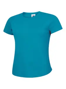 Uneek - Unisex Ultra Cool T Shirt - 100% Polyester Textured Breathable Fabric with Wic - Sapphire - Size XS