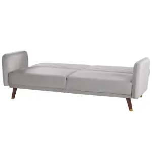 Sofa Bed SENJA Light Grey Velvet