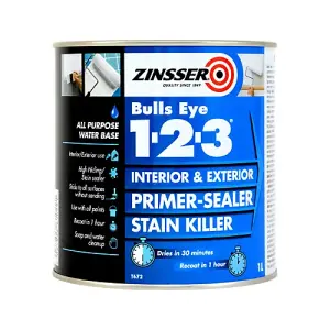 Zinsser Bulls Eye 123 Primer Mixed Colour Ral 5017 1L