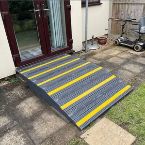 50mm Wide Non-Slip Anti-Skid Decking Strips - Safety and Style for Outdoor Space - YELLOW yellow 1200mmx50mm - x4