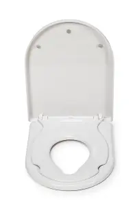 Croydex Hilier Stick 'n' Lock D-Shaped Toilet Seat