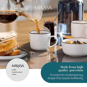 Mikasa Limestone Set of 4 360ml Mugs