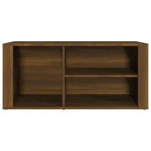 Shoe Cabinet Brown Oak 100x35x45 cm Engineered Wood