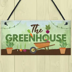 Red Ocean The Greenhouse Plaque Garden Shed SummerHouse Sign Dad Grandad Mum Nan Birthday Gift