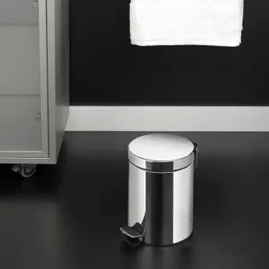 Cosmic Waste Bin Glossy Stainless Steel Architect (3L)