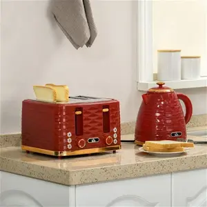 Kettle And Toaster Set HOMCOM Finish: Red