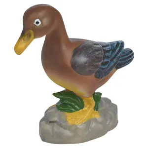 URBNLIVING 14cm Height 3 Pcs Decorative Duck Ornaments Polyresin Bird Sculpture Garden Collectables