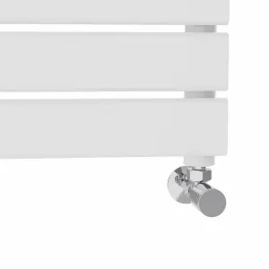 Rinse Flat Panel Bathroom Heated Towel Rail Ladder Radiator Warmer -1000x450mm White