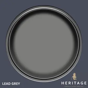 Dulux Trade Heritage Lead Grey Eggshell Wall paint, 750ml