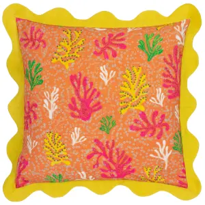 furn. Coral Scalloped Polyester Filled Cushion