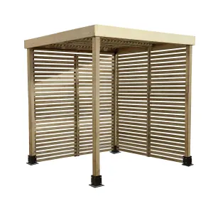 Forest Garden Modular Square Pergola, (H)2045mm (W)1970mm with 2 pairs of screens