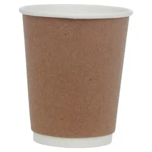 URBNLIVING Double Wall Disposable Hot Drink Cups for Coffee, Chocolate, and Tea 8oz x 500