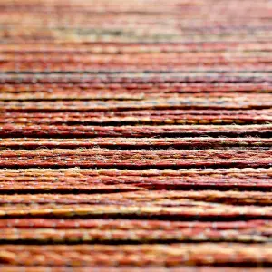 Red Striped Outdoor Rug, Striped Stain-Resistant Rug For Patio, Deck, Garden, 5mm Modern Outdoor Rug-120cm X 170cm