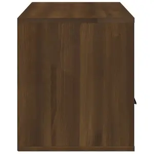 Berkfield TV Cabinet Brown Oak 100x35x40 cm Engineered Wood