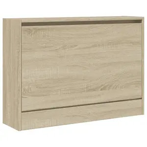 Berkfield Shoe Cabinet Sonoma Oak 80x21x57 cm Engineered Wood