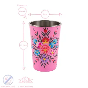 BillyCan - Picnic Tumbler - 400ml  - Raspberry Pansy