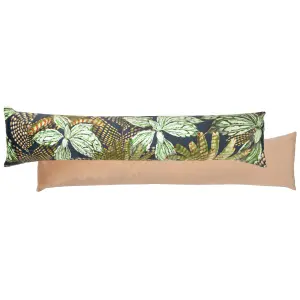 Wylder Mogori Abstract Leaves Digitally Printed Velvet  Draught Excluder