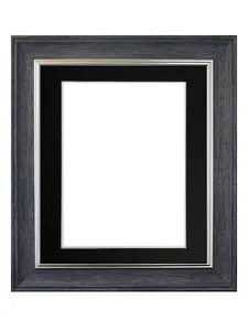 Scandi Charcoal Grey Frame with Black Mount for Image Size 14 x 11 Inch