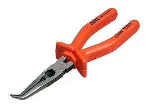 Premium Insulated 200mm Bent Nose Pliers for Safe Precision Work