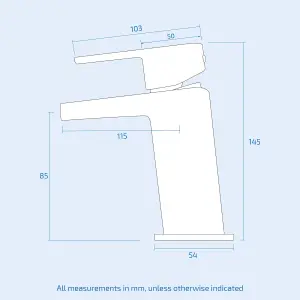 Nes Home Centa Bathroom Waterfall Single Lever Deck Mounted Basin Mixer Tap