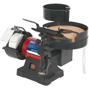 Powerful Wet and Dry Bench Grinder with 250W Motor and 200mm Sharpening Stone