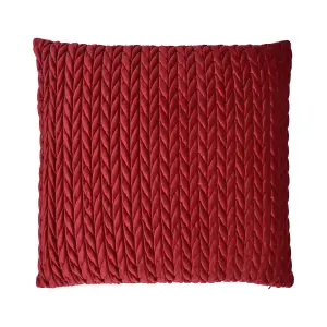 Amory Luxe Red Velvet Filled Cushion