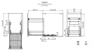 Pull out kitchen basket storage Variant Multi - soft close - 300mm, chrome, sliding system HETTICH