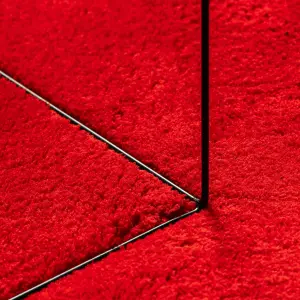 Rug HUARTE Short Pile Soft and Washable Red 200x200 cm