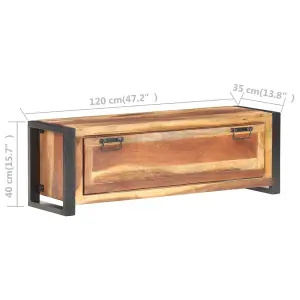 Berkfield Shoe Cabinet 120x35x40 cm Solid Wood