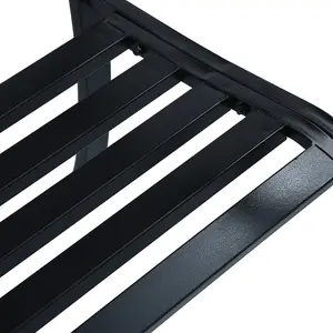 Berkfield Garden Bench 125 cm Black Steel